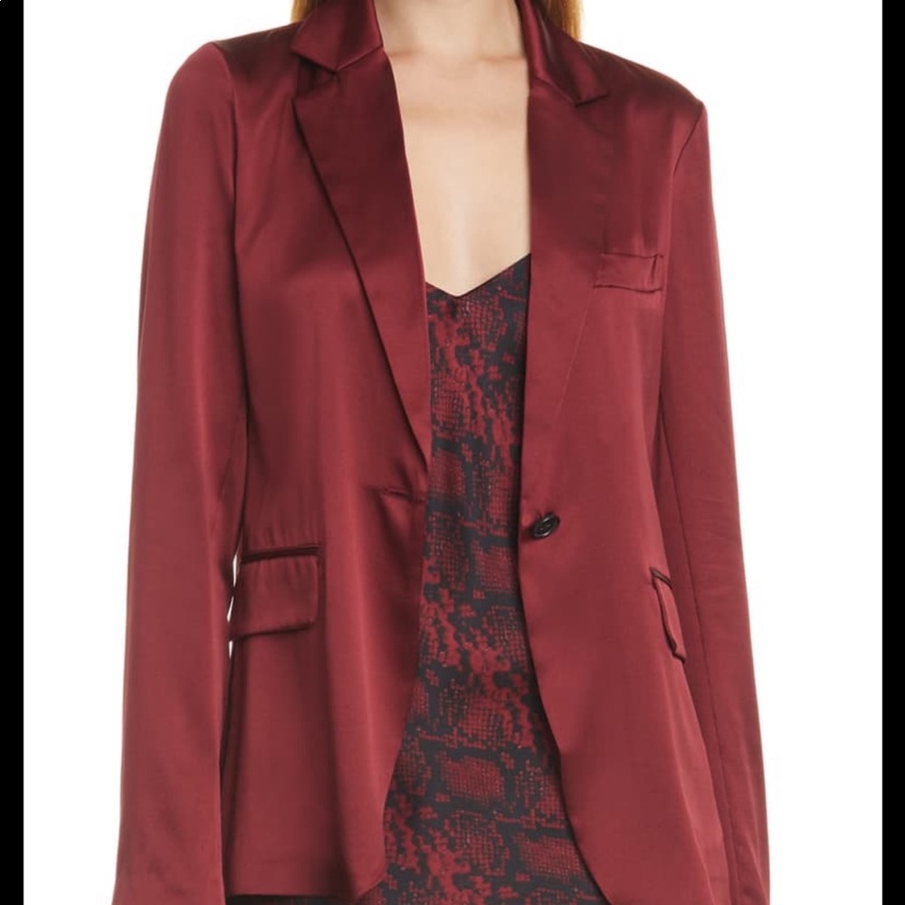 Bebe Burgundy Blazer
